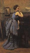 Woman in Blue  Jean Baptiste Camille  Corot